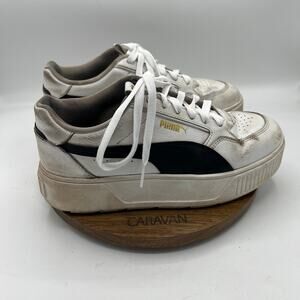 Puma Platform Sneakers White & Black Women's Size 6 Casual Shoes